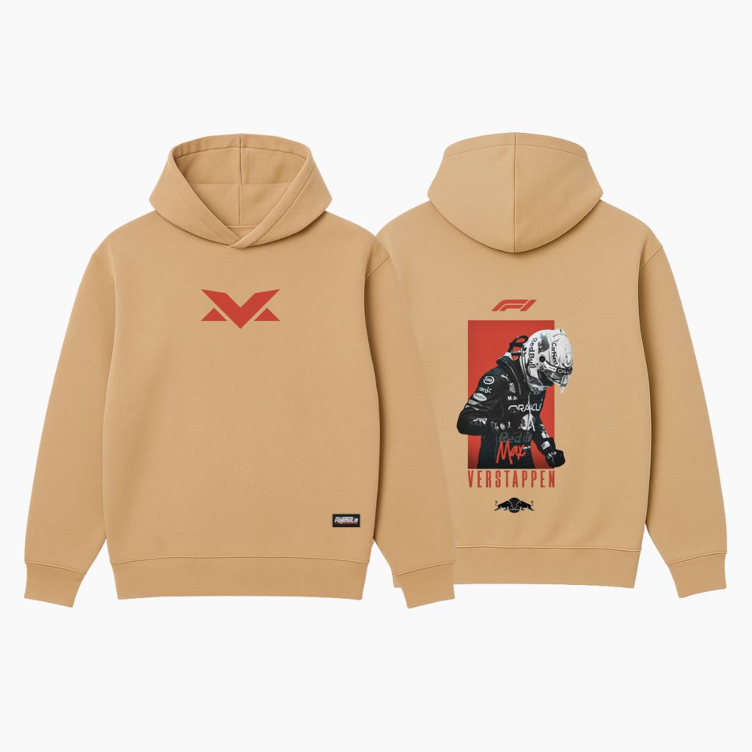 Max Verstappen Graphic Hoodie Beige