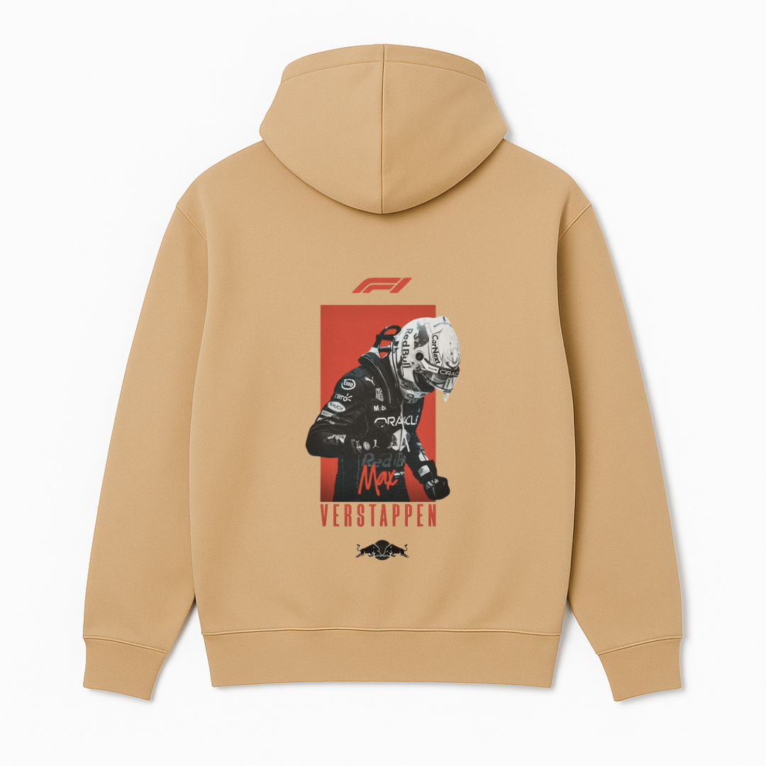 Max Verstappen Graphic Hoodie Beige